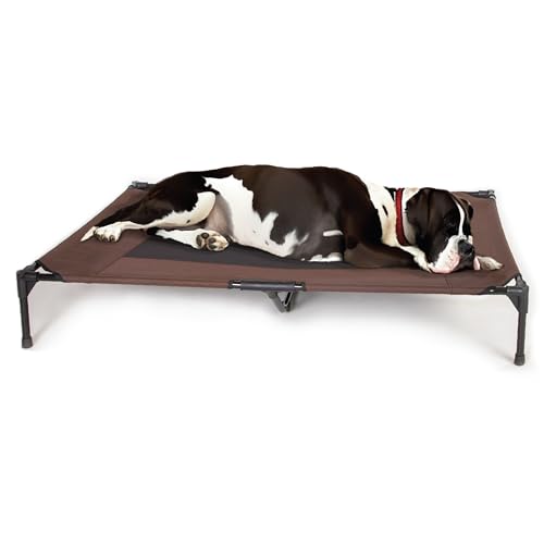 K&H Pet Products Hundebetten für große Hunde, erhöhtes Outdoor-Hundebett, erhöhtes Hundebett, kühlendes Bett, waschbar, tragbares Hundebett, robuster Metallrahmen, Jumbo, Schokoladenbraun/schwarzes K&H Pet Products Hundebetten für große Hunde, erhöhtes Outdoor-Hundebett, erhöhtes Hundebett, kühlendes Bett, waschbar, tragbares Hundebett, robuster Metallrahmen, Jumbo, Schokoladenbraun/schwarzes von K&H