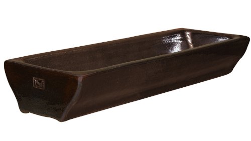 Futtertrog, 30 x 60 cm, Dunkelbraun aus Steinzeug (hochwertige Keramik) von K&K Keramik