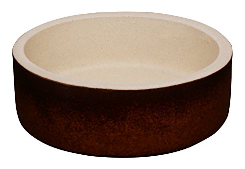 K&K Bonsaischale/Pflanzschale braun 15x5cm (Volumen: 500 ml) Outdoor geeignet Rand unglasiert aus Schwerer Steinzeug-Keramik (5 Jahre Garantie) von K&K Keramik