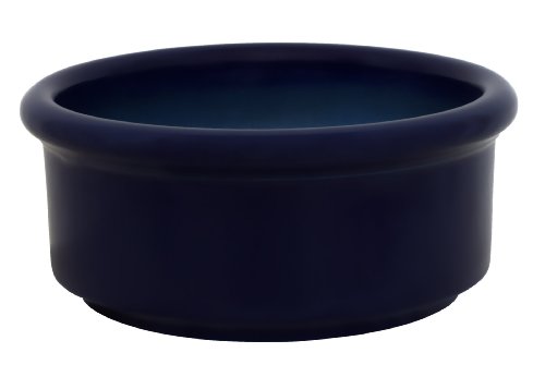 großer Hundenapf 3 Liter aus hochwertiger robuster Keramik 28x11 cm Fressnapf Futternapf Futterschale Napf (blau) von K&K Keramik
