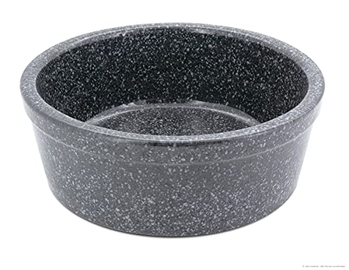 großer Schwerer Hundenapf 3,8 Liter aus Keramik 28x11 cm Fressnapf Futternapf Futterschale Napf, Grau-Granit großer Schwerer Hundenapf 3,8 Liter aus Keramik 28x11 cm Fressnapf Futternapf Futterschale Napf, Grau-Granit von K&K Keramik
