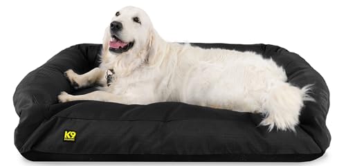 K9 Ballistics Hundebett, widerstandsfähig, Nistkissen, Ripstop-Gewebe, Large (34"x40"x5"), schwarz von K9 Ballistics