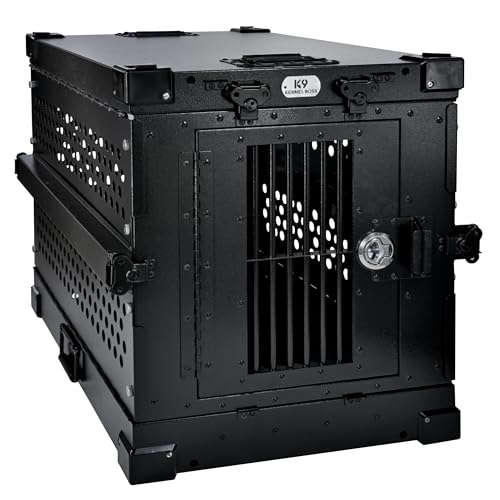 K9 Kennel Boss Hundekäfig, robust, vollständig zusammenklappbar, pulverbeschichtetes Aluminium, Größe S, Schwarz K9 Kennel Boss Hundekäfig, robust, vollständig zusammenklappbar, pulverbeschichtetes Aluminium, Größe S, Schwarz von K9 Kennel Boss