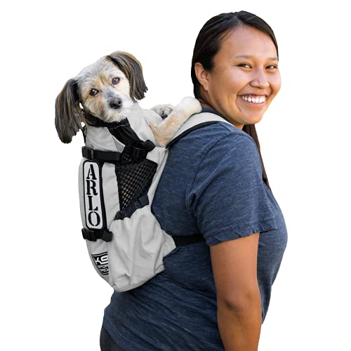 K9 Sport Sack | Hunde Tragerucksack für kleine und mittelgroße Tiere | Vorwärts gerichteter Verstellbarer Hunderucksack | Vollständig belüftet | Tierärztlich zugelassen (Large, Air - Charcoal Grey) von K9 Sport Sack