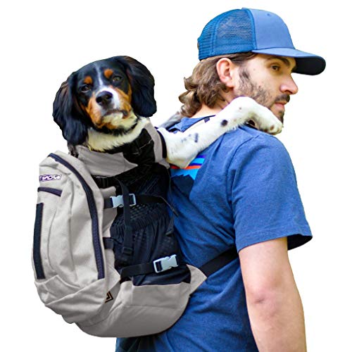 K9 Sport Sack Verstellbarer Hundetragerucksack (groß, Plus 2, Hellgrau) von K9 Sport Sack