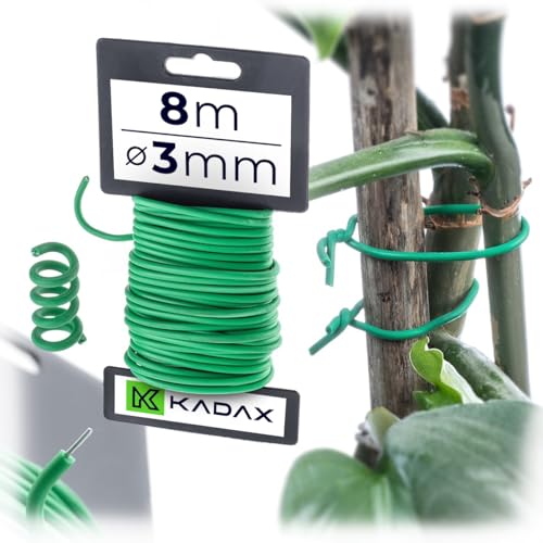 KADAX 5 x Gartendraht 3mm x 8m, grüner Bindedraht zum Befestigen von Pflanzen, Pflanzendraht gummiert, wetterfester Draht für Garten, Blumendraht ummantelt KADAX 5 x Gartendraht 3mm x 8m, grüner Bindedraht zum Befestigen von Pflanzen, Pflanzendraht gummiert, wetterfester Draht für Garten, Blumendraht ummantelt von KADAX