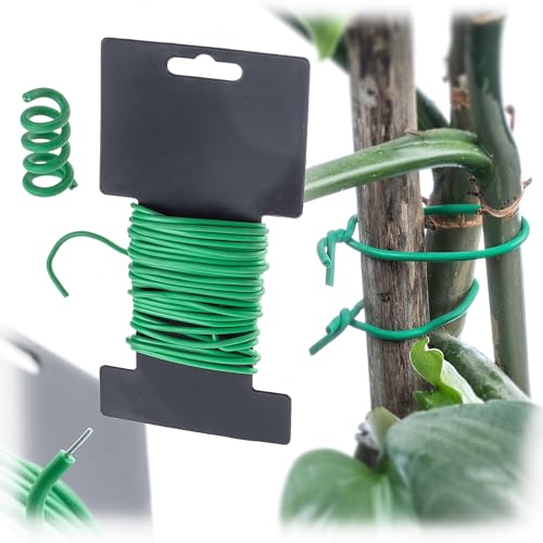 KADAX Gartendraht 3mm x 5m, grüner Bindedraht zum Befestigen von Pflanzen, Pflanzendraht gummiert, wetterfester Draht für Garten, Blumendraht ummantelt KADAX Gartendraht 3mm x 5m, grüner Bindedraht zum Befestigen von Pflanzen, Pflanzendraht gummiert, wetterfester Draht für Garten, Blumendraht ummantelt von KADAX