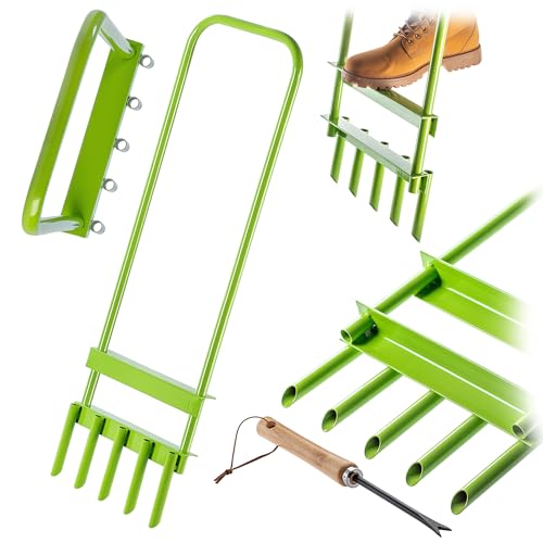 KADAX Rasenlüfter für effektives Rasen Aerifizieren, Rasenbelüfter aus Stahl, Hand Aerifizierer, Rasenspecht für Rasenbelüftung, Aerifiziergabel KADAX Rasenlüfter für effektives Rasen Aerifizieren, Rasenbelüfter aus Stahl, Hand Aerifizierer, Rasenspecht für Rasenbelüftung, Aerifiziergabel von KADAX