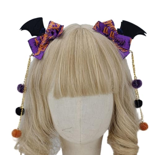 Halloween-Haarspange mit Teufelsschleifen für Damen, Cosplay-Haarspangen, lustige Haarnadeln von KADSXIYA