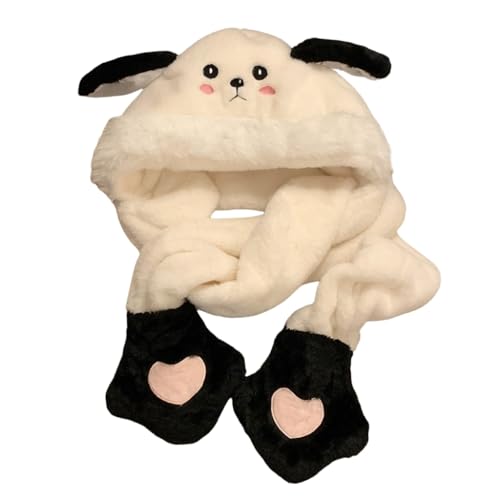 Hunde-Ohrenschal, Handschuhe, Mütze, Ohrenklappe, Trappermütze, Winter, warme Mütze, für Schülerinnen und Mädchen Hunde-Ohrenschal, Handschuhe, Mütze, Ohrenklappe, Trappermütze, Winter, warme Mütze, für Schülerinnen und Mädchen von KADSXIYA