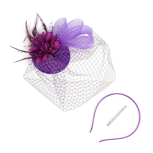 KADSXIYA Französischer Fascinator Pillbox Stirnband mit Schleier für Opern, Cocktail, Teeparty KADSXIYA Französischer Fascinator Pillbox Stirnband mit Schleier für Opern, Cocktail, Teeparty von KADSXIYA