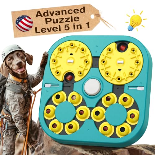 KADTC Fortschrittliches Puzzle-Spielzeug für intelligente kleine/mittelgroße/große Hunde, 5-in-1-Experte, schwierig, herausfordernd, interaktives Puzzle, Spielzeug, kognitive Intelligenz, Training, KADTC Fortschrittliches Puzzle-Spielzeug für intelligente kleine/mittelgroße/große Hunde, 5-in-1-Experte, schwierig, herausfordernd, interaktives Puzzle, Spielzeug, kognitive Intelligenz, Training, von KADTC