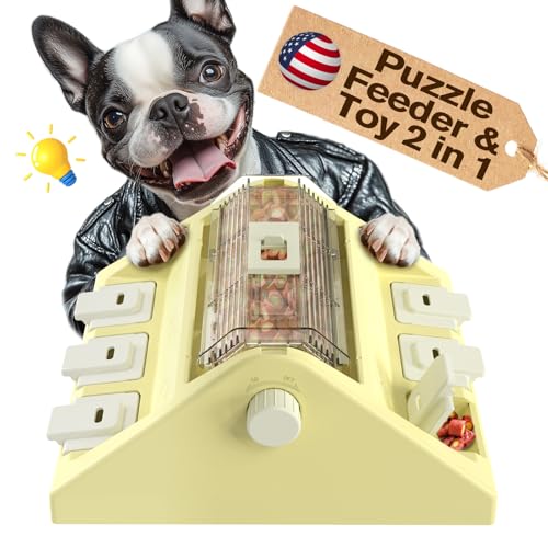 KADTC Dog Puzzle Toy for Small/Medium Dogs Mind Game Puppy Self Play Spinning N' Eat Food Capacity 14oz Adjustable Slow Feeder Treat Dispensing Interactive Boredom Brain Mental Stimulation Games DE KADTC Dog Puzzle Toy for Small/Medium Dogs Mind Game Puppy Self Play Spinning N' Eat Food Capacity 14oz Adjustable Slow Feeder Treat Dispensing Interactive Boredom Brain Mental Stimulation Games DE von KADTC