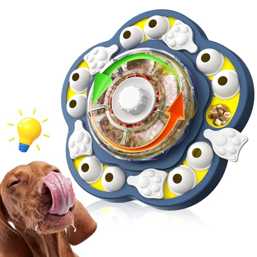 KADTC Dog Puzzle Toys for Medium/Large Dogs Slow Blow Puzzles Feeder Food Dispenser Treat Feeding Level 3 in 1 Puppy Interactive Games Boredom Mental Stimulating Brain Toy Mental Stimulation A von KADTC