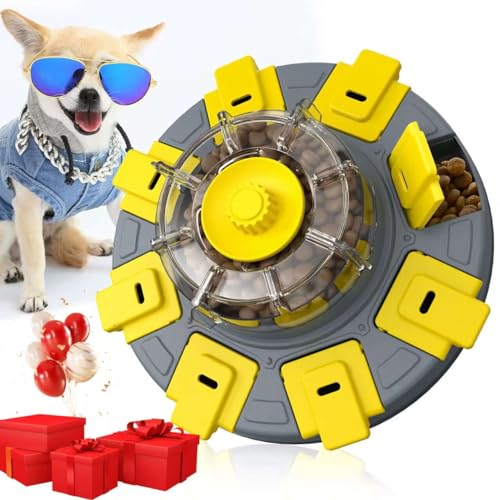 KADTC Hunde-Puzzle-Spielzeug für kleine/mittel/größere intelligente Hunde, echter langsamer Futternapf, Welpen, Anfänger, Spielzeug, mentale Stimulation, Level 2 in 1 Leckerli/Futter-Puzzle-Spender, von KADTC