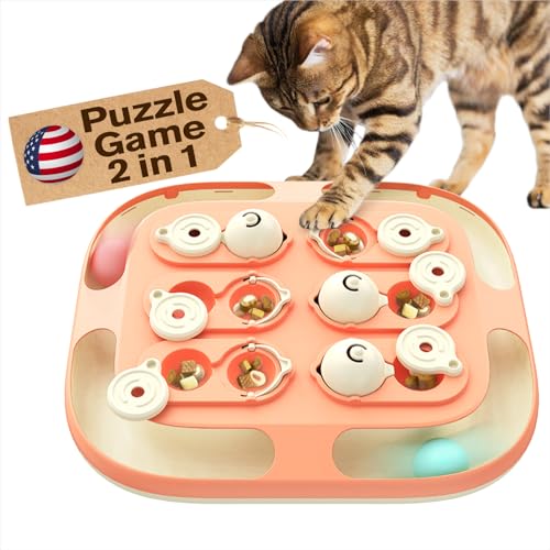 KADTC Katzen-Puzzle-Spiele, Level 2-in-1, Intelligenz-Geistspiel, Track-Bälle, Kätzchen, Futter-Puzzle, Spielzeug für Indoor-Katzen, sensorische Aktivität, Bereicherung, Spielzeug, KADTC Katzen-Puzzle-Spiele, Level 2-in-1, Intelligenz-Geistspiel, Track-Bälle, Kätzchen, Futter-Puzzle, Spielzeug für Indoor-Katzen, sensorische Aktivität, Bereicherung, Spielzeug, von KADTC