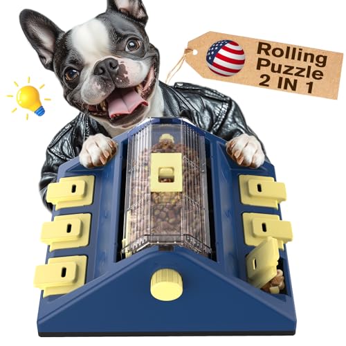 KADTC Paw-Activated Rolling Puzzle Game Toy Level 2 in 1 Puppy Treat Toys Large Capacity Slow Feeder Adjustable Interactive Food Dispenser for Small/Medium Dogs Brain Mental Stimulation Healthy Eating KADTC Paw-Activated Rolling Puzzle Game Toy Level 2 in 1 Puppy Treat Toys Large Capacity Slow Feeder Adjustable Interactive Food Dispenser for Small/Medium Dogs Brain Mental Stimulation Healthy Eating von KADTC