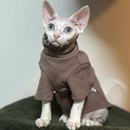 KAFRON Dog Clothes Cat Clothes Herbst-Winter-Sphynx-Katzenkleidung aus weicher Baumwolle, Katzenkleidung für kleine Haustiere, haarloses KatzenkostümHoliday Gifts for Pets Dog Gifts -L von KAFRON