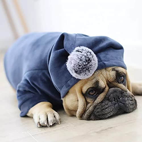 KAFRON Hundekleidung Winter Haustier Kleidung Fett Hund Mantel Welpen Jacke York Bulldog Hund Hoodie Haustiere-L von KAFRON