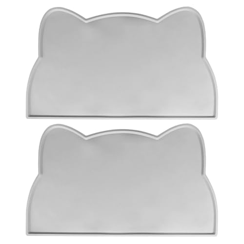 2pcs Hunde Schüsselfütterungsmatte Mit Erhöhten Kanten Silikon Skidfestes Wasserdichtes Haustier Futter Fütterungskissen Fütterungsschale Placemat Katzen Fütterungsmatte Große Katzen Fütterungsmatte von KAHDGSS