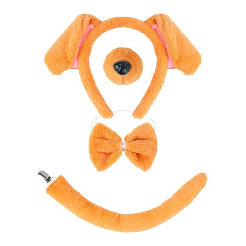 Hundekostümzubehör Beinhaltet Hundeohrstirnband Schwanznase Bowtie Rock Für Kinder Teen Adult Halloween Cosplay Hundekostümzubehör Beinhaltet Hundeohrstirnband Schwanznase Bowtie Rock Für Kinder Teen Adult Halloween Cosplay von KAHDGSS