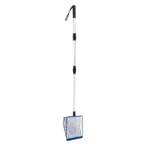 KAHDGSS Hühnerstrauder Schaufel Mit Schaufel Teleskopgriff Metallschaufel Hohl Poop Sifter Ergonomisch Metallgriff Mehrzweckstierabfälle von KAHDGSS