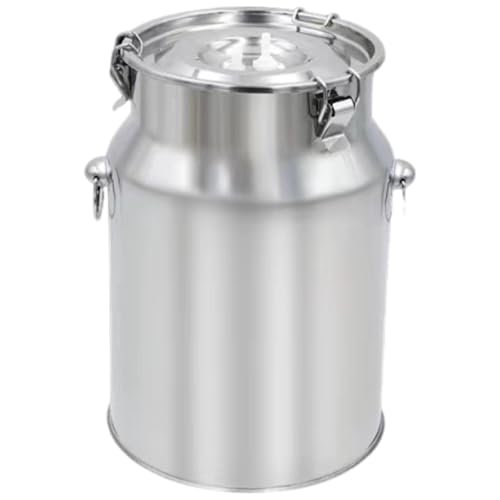 KAHDGSS Professionelle 10 L Melkmaschinenklammer Edelstahl Design Für Rinderschafe Und Ziegen Edelstahlmilcheimer Für Viehstock von KAHDGSS