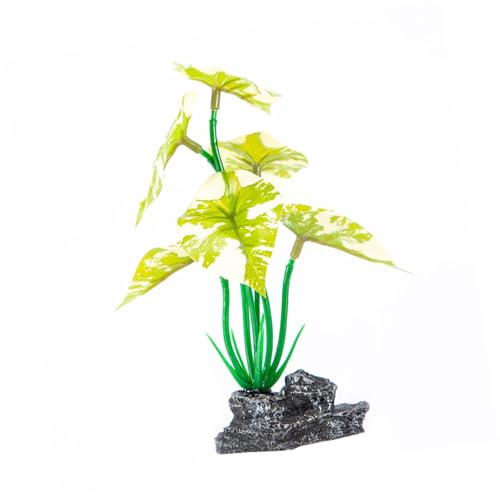 KAHDGSS Simulationsaquarien Wasserpflanze Dekoration Grüne Pflanze Mit Basis Für Fischtank Umwelt Verstärken Landschaft Accessoire Fishtanks Dekorationen von KAHDGSS