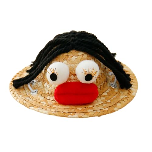Kleine Katzenstrohkappen Für Halloween Pet Birthday Partys Sonnenschutzhut Bichons Anpassungsstrap Hunde Kostüm Haustier von KAHDGSS