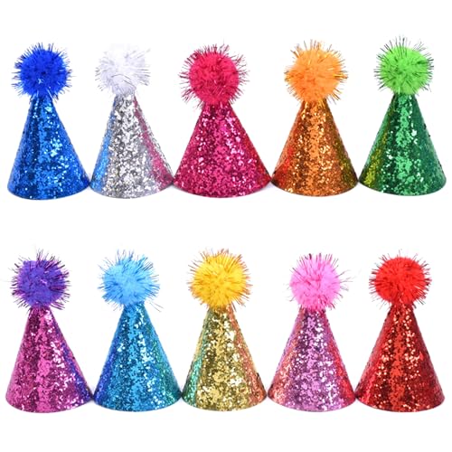 Set Von 10 Kleinen Kostümhut Für Und Hunde Mit Glitzern Und Bequemen Anpassungen Für Alle Kopfgrößen Geeignet von KAHDGSS