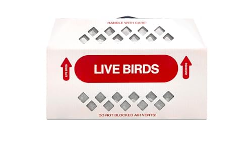 KAHIDJI Versandkarton für lebende Vögel, 45,7 x 20,3 x 30,5 cm hoch, für Geflügel, Tauben und Kanarienvögel, 1 Box von KAHIDJI