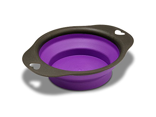 KAHU® Trinknapf Reisetrinknapf faltbar für unterwegs, geeignet für Hunde und Katzen I 550ml, Farben:Lila von KAHU