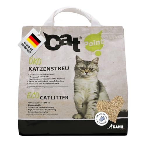 KAHU ECO 100% natürliches Katzenstreu • Klumpstreu • Naturstreu • Bio Holz Granulat Streu • 100% kompostierbar und biologisch abbaubar 2.1kg (5L) von KAHU