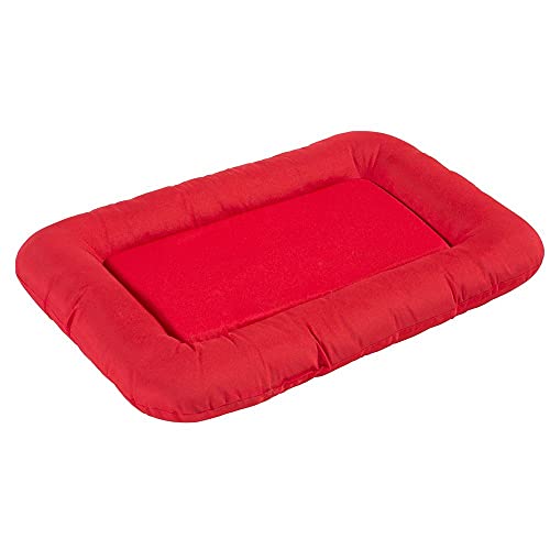 KAHU® Hundebett mit Viskoschaum Hundebett mit Viscoschaum I orthopädischer Hundekorb mit Memory-Schaum I Schmutz & Wasserabweisendes Hundekissen I Farbe: Rot I Größe: 66x89cm von KAHU