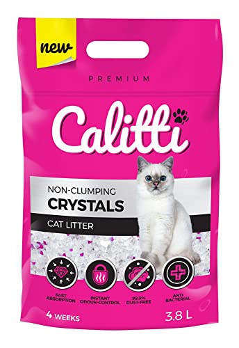 KAHU by CALITTI Micro Silikat Katzenstreu • Premium Crystals Silikatstreu • Saugstark Kiselgel • Katzensand • Staubfrei • Klumpfrei • 1er Pack (3,8L) • Feinheit: Crystals von KAHU