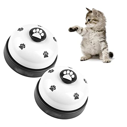 KAIAIWLUO Haustier Trainingsglocken,2 PCS Hundeklingel Haustiere Hundeglocke mit Pfotenabdruck Button Töpfchen Trainingsglocken Hundetür Glocke für Hund Katze von KAIAIWLUO