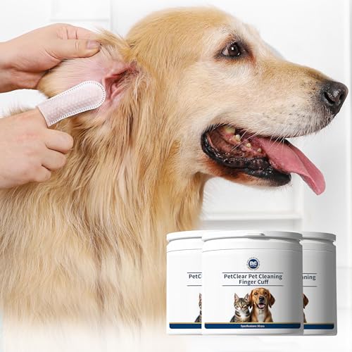 Ohrpflege Fingerpads für Hunde & Katzen, Einweg-Reinigungs Fingerlinge für Ohren, Kinn, Zähne & Augen, Hypoallergen, Pflegt & Schützt Zuverlässig Reinigungstücher 3 Dose (Insgesamt 150 Stück) von KAILE FREE STYLE