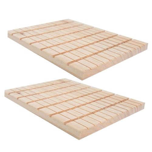 KAILIKETIY 2 Stück Holz kratzbrett Kleintiere Langlebiges Holzbrettchen zur Krallenschleifung und Beschäftigung von Kaninchen und Anderen Haustieren Natürliches Nagetier Gesunde von KAILIKETIY