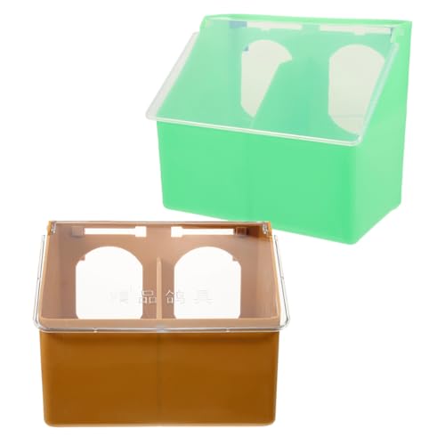 KAILIKETIY 2 Stück Teiliges Vogelkäfig Futterspender mit Großer Kapazität Multifunktionaler Hängender Futterbehälter für Tauben Papageien und Kleine Vögel Praktischer Futterspender für von KAILIKETIY