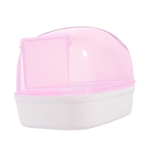 KAILIKETIY 2 Stück Transparente Hamster Badewanne mit Automatischem Staubgeschütztes Haustier Badezimmer aus Robustem Kunststoff rutschfeste Badebox für Kleintiere Einfach zu Reinigen und von KAILIKETIY