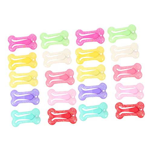 KAILIKETIY 20 Stück Teiliges Bunte Hundehaarspangen aus Hochwertigem Material rutschfest und Langlebig Niedliche Haarclips für Kleine und Mittlere Hunde für Party und Alltagsschmuck von KAILIKETIY