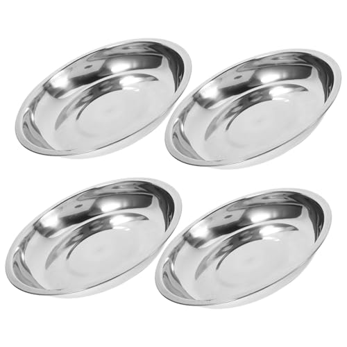 KAILIKETIY 4 Stück Teiliges Edelstahl Haustiernapf rutschfest Auslaufsicher Kratzfest für Hunde und Katzen Spülmaschinenfest Robust und Hygienisch für Welpen und Kätzchen von KAILIKETIY