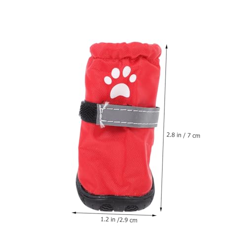 KAILIKETIY 4 Stück wasserdichte Hundeschuhe Pfotenschutz rutschfest Reflektierend für Kleine bis Mittelgroße Hunde für Regen und Outdoor Pet Footwear von KAILIKETIY