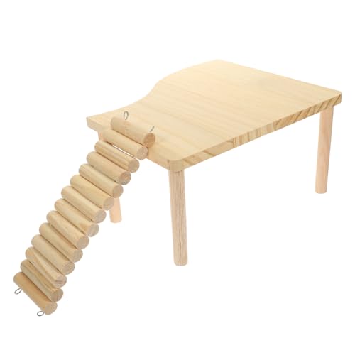KAILIKETIY Delikate Hamster plattform Holzspielzeug für Nager Käfig Kletterplattform Chinchilla Multifunktionales Kleintier Holzpodest für Hamster Meerschweinchen Ratten Zubehör von KAILIKETIY