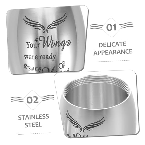 KAILIKETIY Edelstahl Mini Haustier Urne mit Schutzflügel Kleine Aschebox für Hund und Katze Praktische Gedenkdose für Kleine Tierasche Rostfrei Langlebig Einfach zu Öffnen Würdiges Andenken von KAILIKETIY