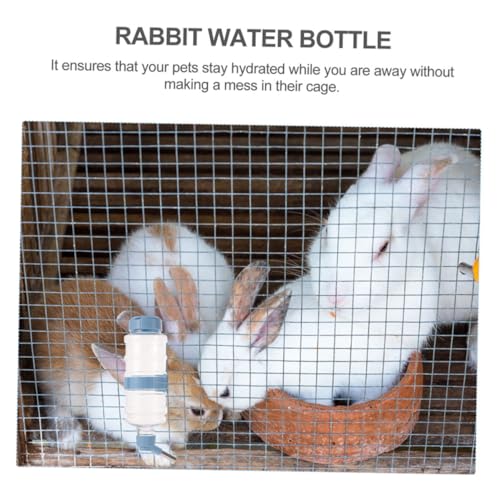 KAILIKETIY Hängender Haustier Wasserspender mit Anti leck vorrichtung Trinkflasche für Kaninchen Hamster und Meerschweinchen Druckbeständig und Einfach zu Reinigen für Käfigmontage Hellblau von KAILIKETIY