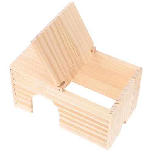 KAILIKETIY Holz Kleintierhaus Hamster Versteck Nest Warm Komfortabel Umweltfreundlich Langlebig Kleintier Schlafplatz für Zwerghamster und Kleine Haustiere Geeignet von KAILIKETIY