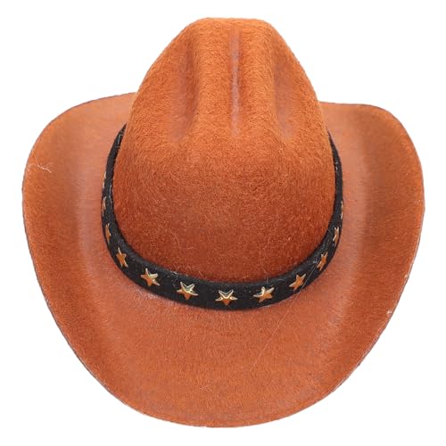 KAILIKETIY Hund Cowboyhut mit Sternenborte Dekorativer Haustierhut für Kleine Hunde und Katzen Bequemes Sicheres Material für Party Fotoshooting und Alltagsmode von KAILIKETIY