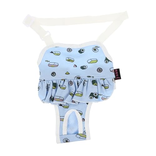 KAILIKETIY Hunde Periodenhose aus Baumwolle Waschbar Atmungsaktiv Bequeme Physiologische Windel für Weibliche Hunde und Welpen Schützt Möbel und Böden vor Flecken und Verschmutzung XL Blau von KAILIKETIY