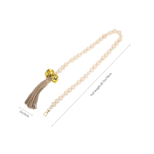 KAILIKETIY Hundetraining Türglocke aus Holzperlen mit Schnappverschluss Langlebige Welpen Pfotenabdruck Glocke für Kleine Hunde Einfach zu Montierende Haustier Türglocke zum Töpfchentraining von KAILIKETIY